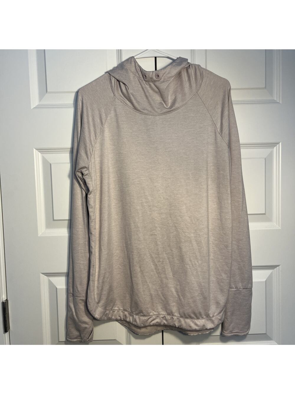 Athleta Uptempo Hoodie Pink Size Large Heathered Athleasure Pullover